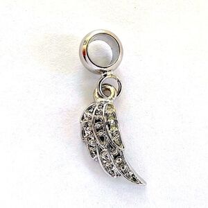 Silver Angel Wing Charm